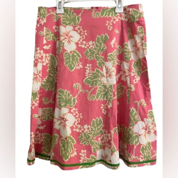 Sara Jane Pink and Green Floral Skirt - Picture 1 of 10